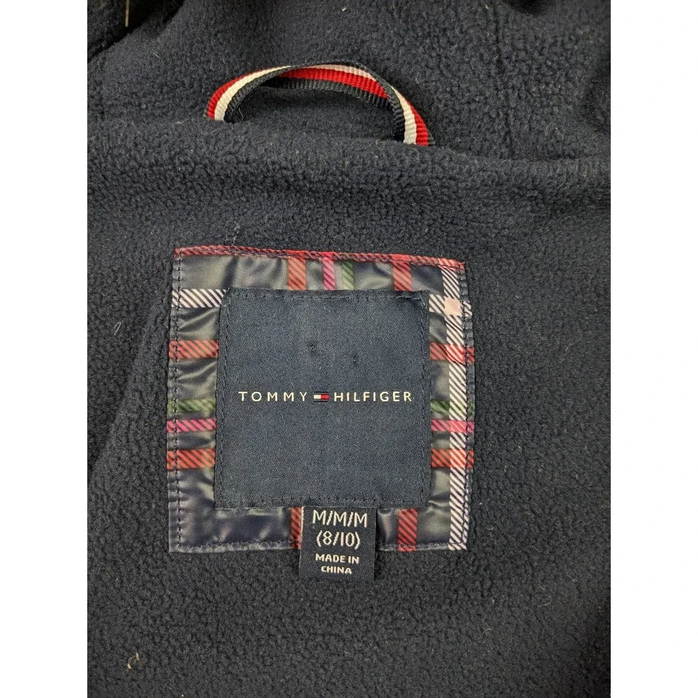 Tommy Hilfiger Navy Plaid Winter Coat